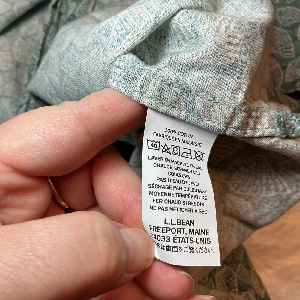 LL Bean Traditional Fit Men’s Xl Reg Button Down Short Sleeve 100% Cotton Shirt - Picture 7 of 8